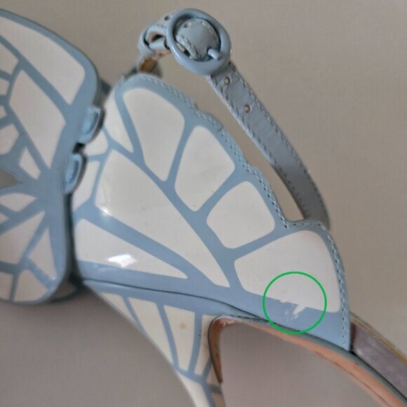 Sophia Webster Bridal Embroidery Sandal Chiara Butterfly Heels USA 7.5 b110E - Picture 13 of 13
